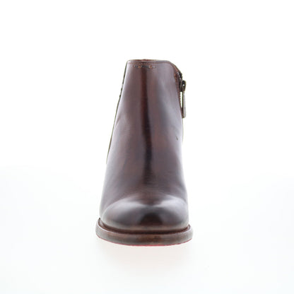 Bed Stu Yell F387002 Womens Brown Leather Zipper Ankle & Booties Boots