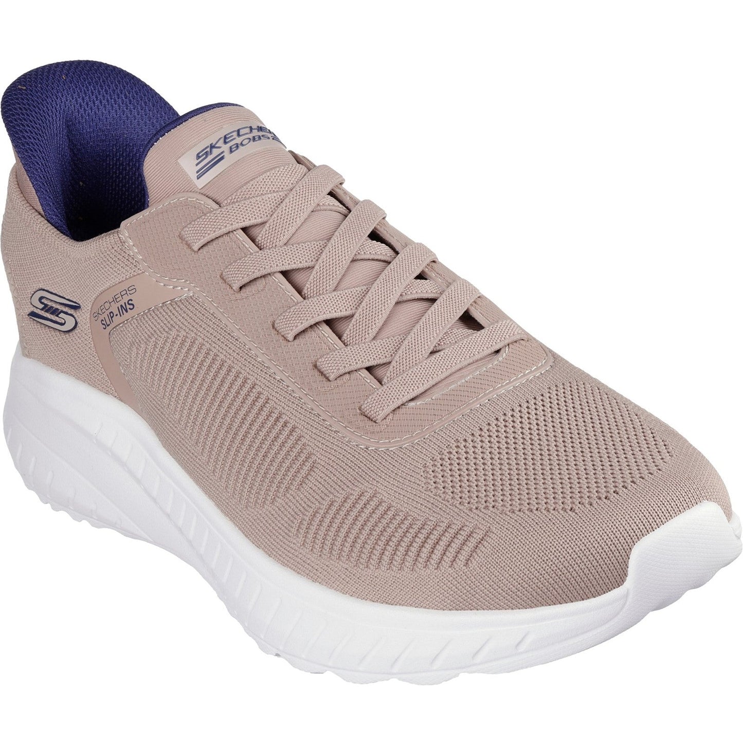 Men's Wide Fit Skechers 118312 Slip-ins Bobs Sport Squad Chaos Solid Step Trainers