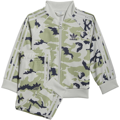 Adidas Toddlers/Little Kids' Camo SST Set Orbit Grey-Magic Lime-Shadow Navy