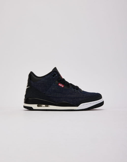 Jordan Air Jordan 3 Retro x Levi's 'Indigo and Gym Red' Grade-School