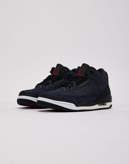 Jordan Air Jordan 3 Retro x Levi's 'Indigo and Gym Red' Grade-School