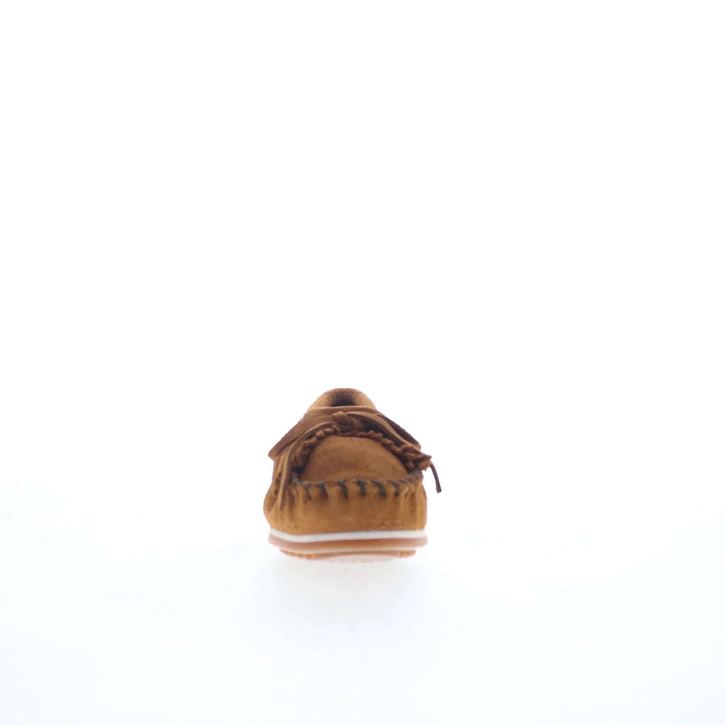 Minnetonka Kilty Plus 4302W Womens Brown Wide Suede Loafer Flats Shoes