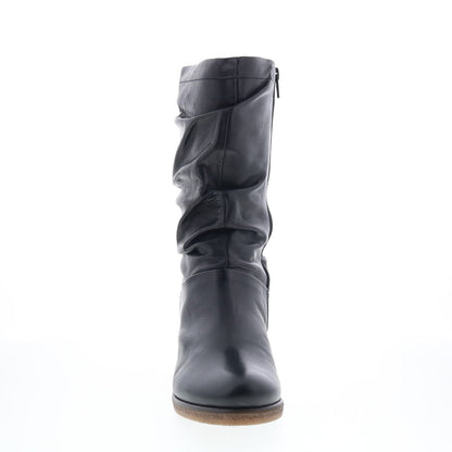 Miz Mooz Martina-MM Womens Black Leather Zipper Casual Dress Boots