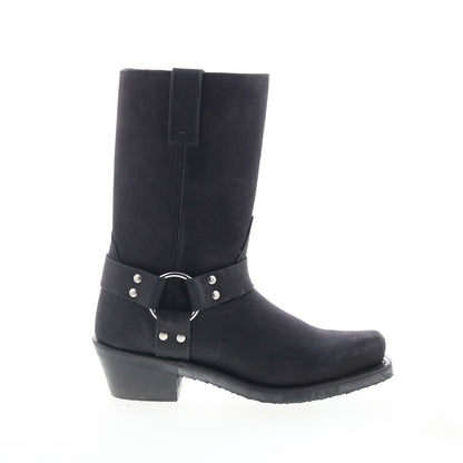 Jama Old West Harness Boot MB2058L Womens Black Leather Western Boots