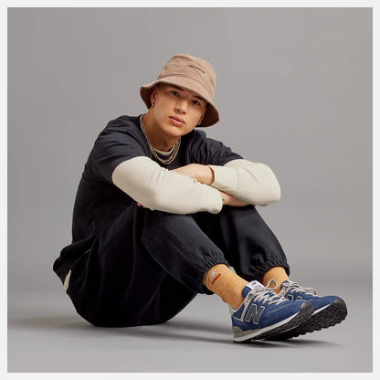 Men's Wide Fit New Balance ML574EVN Walking/Running Trainers - Exclusive - Navy ENCAP