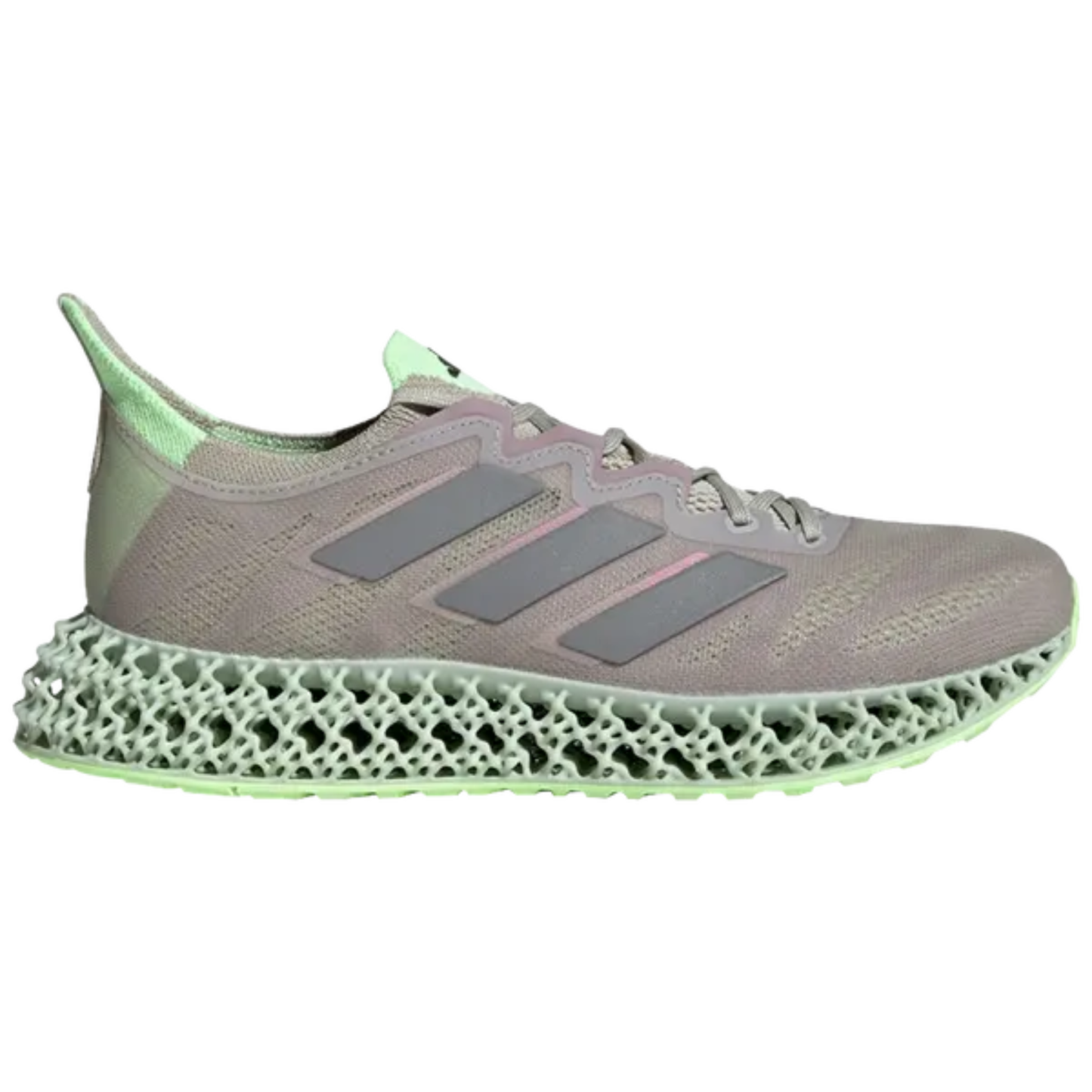 Adidas Women's Grey 4DFWD 3 'Putty Grey Green Spark' Sneakers, ID3499 (No Box)