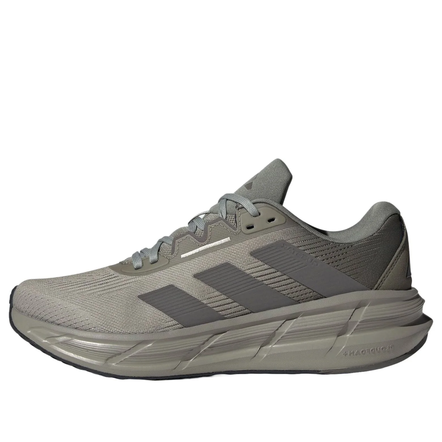 Adidas Men's Green Questar 3 'Silver Pebble Olive' Sneakers, IE8182 (No Box)