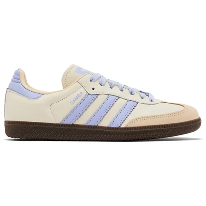 Adidas Originals Women's Cream/Violet Samba OG Sneakers, JI2678 (No Box)