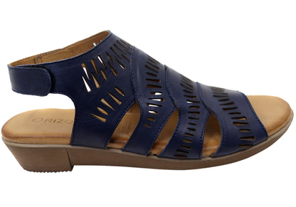 Orizonte Mellowmarch Womens Comfort European Leather Wedge Sandals