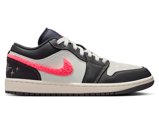 Women's Air Jordan 1 Low in Light Graphite / Hot Punch