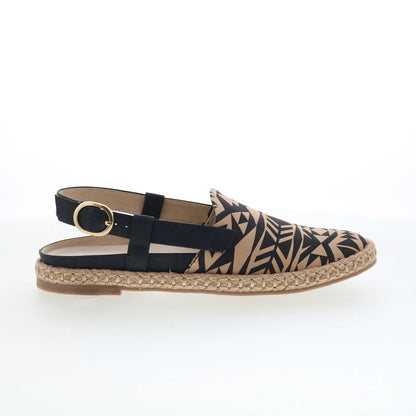 Trotters Paisley T2414-089 Womens Brown Leather Slingback Flats Shoes