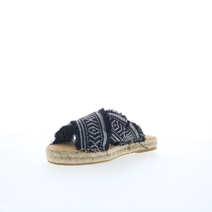 Minnetonka Pepper 518001 Womens Black Synthetic Slip On Slides Sandals Shoes