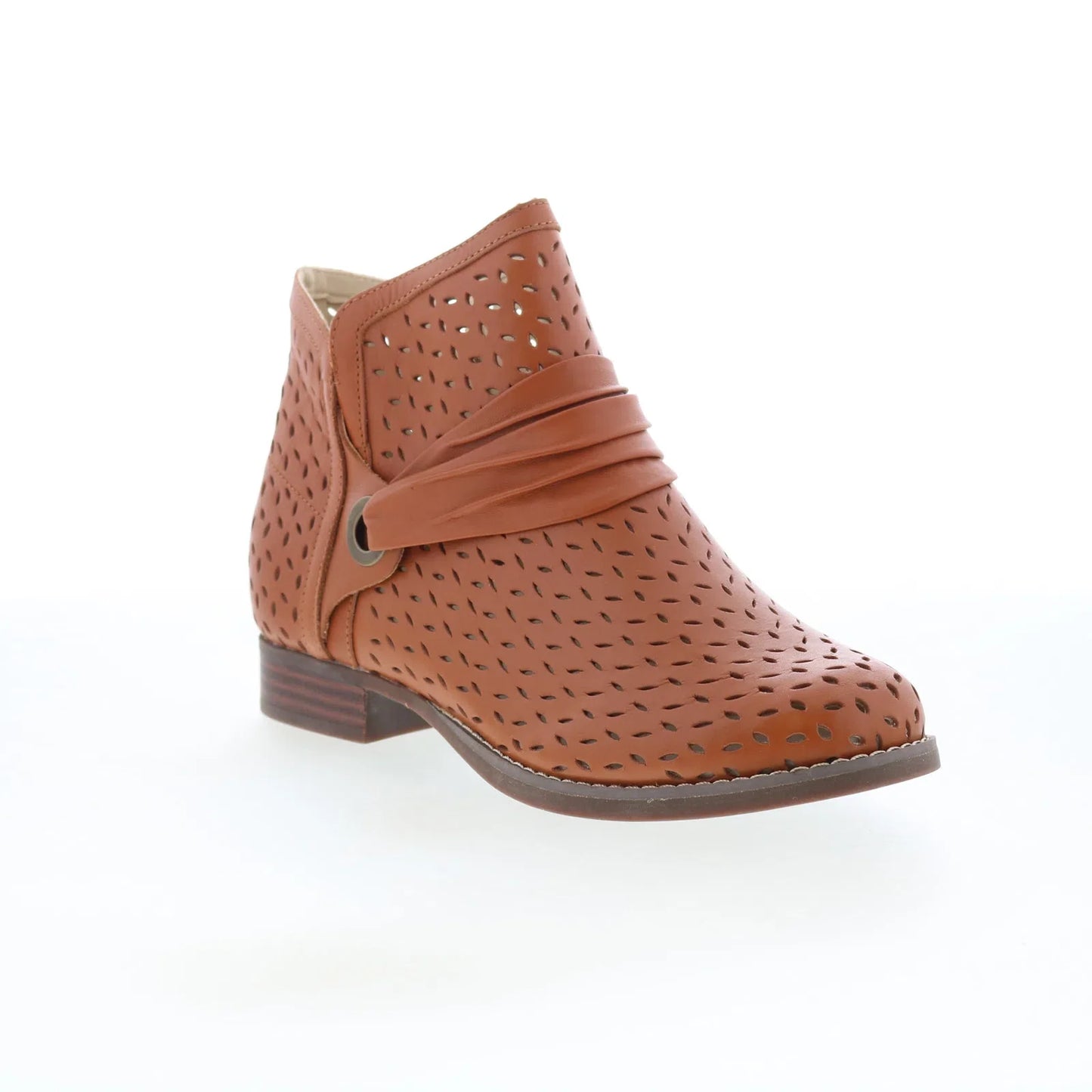Spenco Priscilla Boot SP1093FFR Womens Brown Leather Ankle & Booties Boots