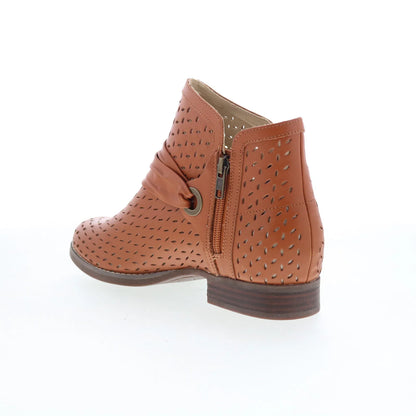 Spenco Priscilla Boot SP1093FFR Womens Brown Leather Ankle & Booties Boots