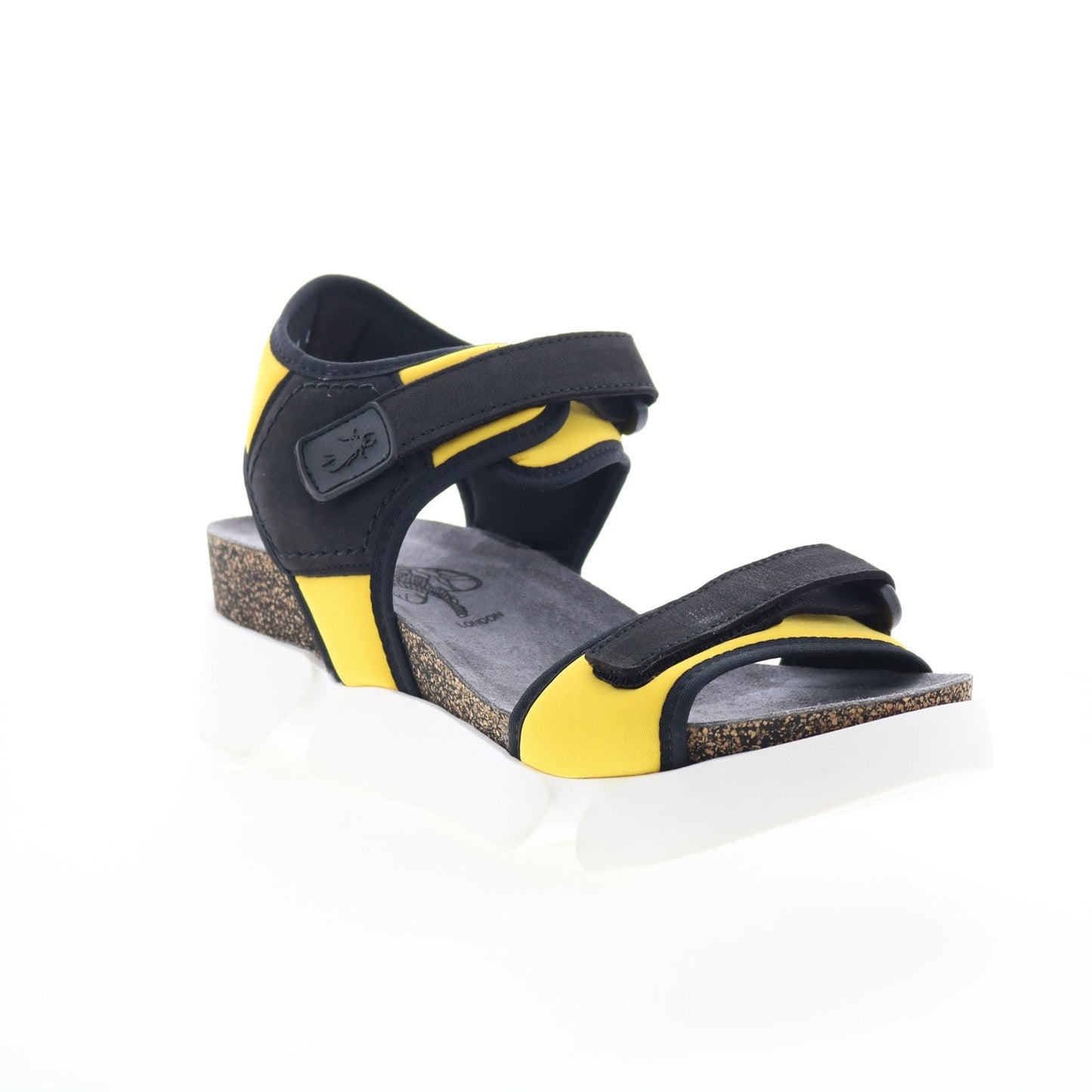 Fly London Sigo SIGO727FLY-006 Womens Yellow Leather Platform Sandals Shoes