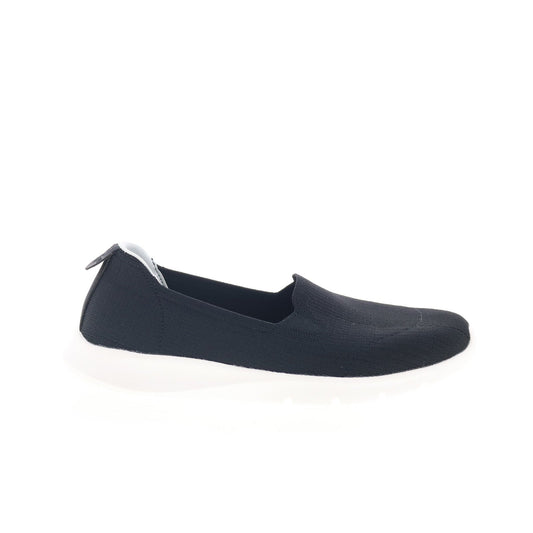 Spenco Comfort Stretch Ease SP1201BLK Womens Black Mesh Loafer Flats Shoes