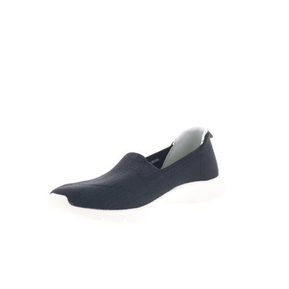 Spenco Comfort Stretch Ease SP1201BLK Womens Black Mesh Loafer Flats Shoes