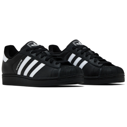 Adidas Originals Men's Black Superstar II Sneakers, JI0079