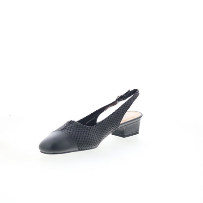 Trotters Dea T7001-031 Womens Black Extra Narrow Slingback Heels Shoes