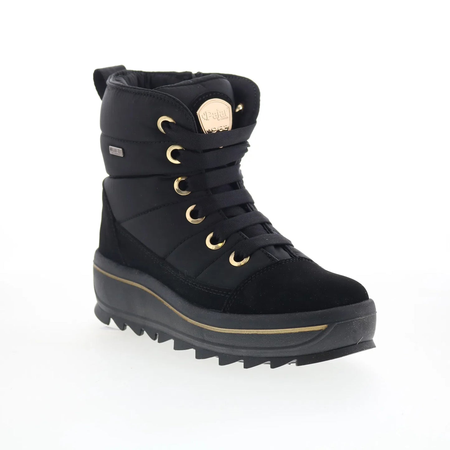 Pajar Tyra 77517 Womens Black Canvas Lace Up Ankle & Booties Boots