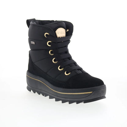 Pajar Tyra 77517 Womens Black Canvas Lace Up Ankle & Booties Boots
