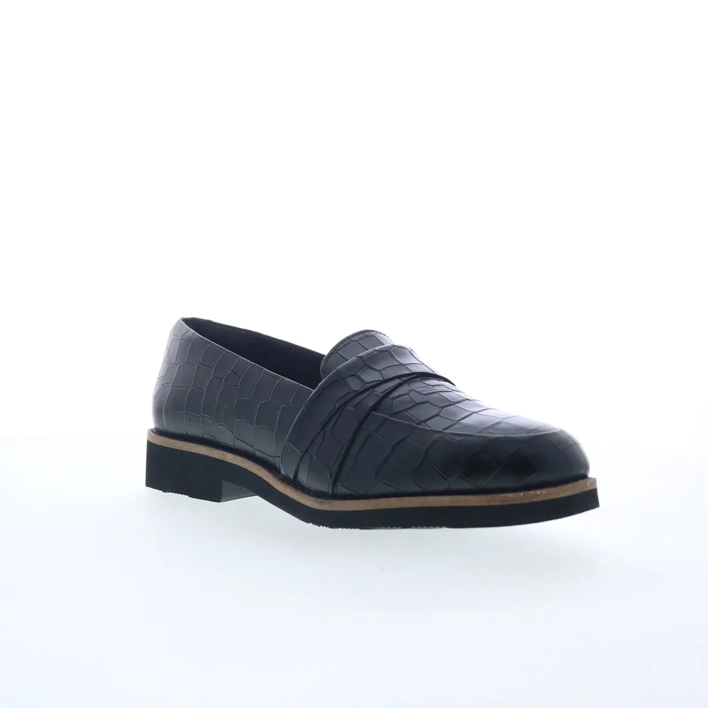 Softwalk Walsh S2369-027 Womens Black Leather Loafer Flats Shoes