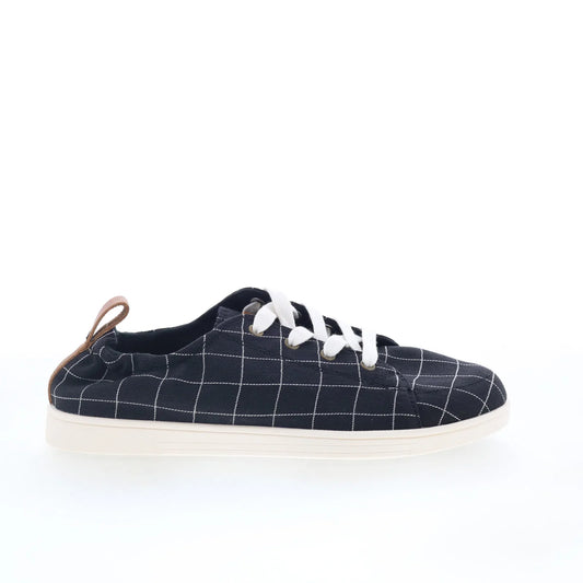 Spenco Windowpane SP1202BLK Womens Black Canvas Lifestyle Sneakers Shoes